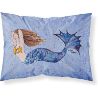 "Caroline's Treasures 8337PILLOWCASE Mermaid Moisture Wicking Fabric Standard Pillowcase, Large, Multicolor"
