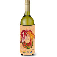 Red Headed Ginger Mermaid on Coral Wine Bottle Beverage Insulator Beverage Insulator Hugger
