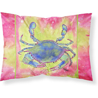 "Caroline's Treasures 8343PILLOWCASE Crab Moisture Wicking Fabric Standard Pillowcase, Large, Multicolor"