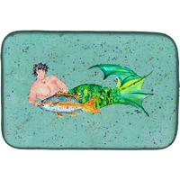 "Caroline's Treasures Merman Dish Drying Mat, 14"" x 21"", Multicolor"