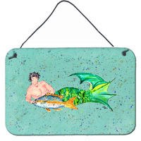 "Caroline's Treasures 8345DS812 Merman Indoor or Aluminum Metal Wall or Door Hanging Prints, 8 x 12"", Multicolor"