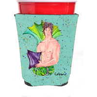 Merman Black Hair Merman Red Solo Cup Beverage Insulator Hugger