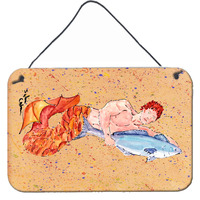 "Caroline's Treasures 8346DS812 Merman Indoor or Aluminum Metal Wall or Door Hanging Prints, 8 x 12"", Multicolor"