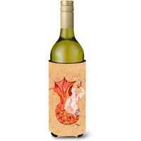 Red Headed Ginger Merman Wine Bottle Beverage Insulator Beverage Insulator Hugger