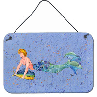 "Caroline's Treasures 8347DS812 Merman Indoor or Aluminum Metal Wall or Door Hanging Prints, 8 x 12"", Multicolor"