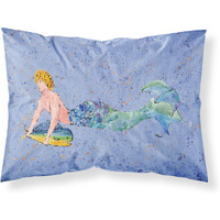 "Caroline's Treasures 8347PILLOWCASE Merman Moisture Wicking Fabric Standard Pillowcase, Large, Multicolor"