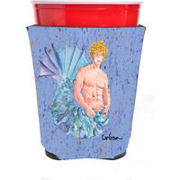 Merman Blonde Hair Merman Red Solo Cup Beverage Insulator Hugger