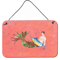 "Caroline's Treasures 8348DS812 Merman Indoor or Aluminum Metal Wall or Door Hanging Prints, 8 x 12"", Multicolor"
