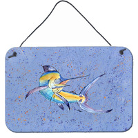 "Caroline's Treasures 8350DS812 Blue Marlin Aluminum Metal Wall or Door Hanging Prints, 8 x 12"""