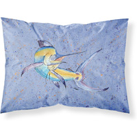 "Caroline's Treasures 8350PILLOWCASE Blue Marlin Moisture Wicking Fabric Standard Pillowcase, Large, Multicolor"