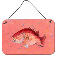 "Caroline's Treasures 8351DS812 Strawberry Snapper Aluminum Metal Wall or Door Hanging Prints, 8 x 12"""