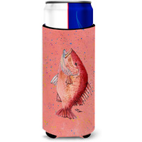 Fish Strawberry Snapper Ultra Beverage Insulators for slim cans 8351MUK