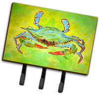 "Caroline's Treasures 8357TH68 Bright Green Blue Crab Leash or Key Holder, Large, Multicolor"