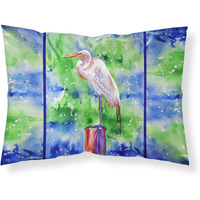 "Caroline's Treasures 8358PILLOWCASE Egret Moisture Wicking Fabric Standard Pillowcase, Large, Multicolor"