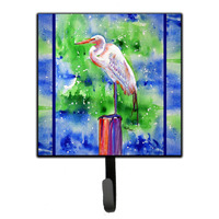 "Caroline's Treasures 8358SH4 Bird-Egret Leash Holder or Key Hook, Small, Multicolor"