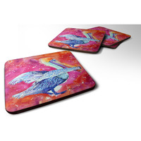 "Caroline's Treasures 8360FC Bird-Pelican Foam Coasters (Set of 4), 3.5"" H x 3.5"" W, Multicolor"