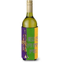 Trumpet Mardi Gras laissez la bonne temps rouler Wine Bottle Beverage Insulator Beverage Insulator Hugger