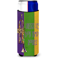 Trumpet Mardi Gras laissez la bonne temps rouler Ultra Beverage Insulators for slim cans 8372MUK
