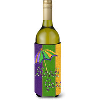 Mardi Gras Second line umbrella Wine Bottle Beverage Insulator Beverage Insulator Hugger