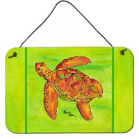 "Caroline's Treasures 8376DS812 Turtle Aluminum Metal Wall or Door Hanging Prints, 8 x 12"""