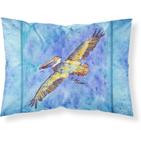 "Caroline's Treasures 8377PILLOWCASE Pelican Moisture Wicking Fabric Standard Pillowcase, Large, Multicolor"