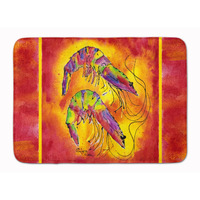 "Caroline's Treasures Bright Shrimp on Red Floor Mat, 19"" x 27"", Multicolor"