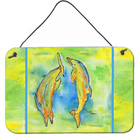 "Caroline's Treasures Dolphin Indoor or Aluminum Metal Wall or Door Hanging Prints, 8 x 12"", Multicolor"