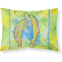 "Caroline's Treasures 8380PILLOWCASE Dolphin Moisture Wicking Fabric Standard Pillowcase, Large, Multicolor"