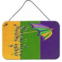 "Caroline's Treasures 8381DS812 Mardi Gras Aluminum Metal Wall or Door Hanging Prints, 8 x 12"""