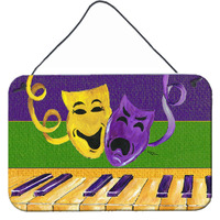 "Caroline's Treasures 8383DS812 Mardi Gras Aluminum Metal Wall or Door Hanging Prints, 8 x 12"""