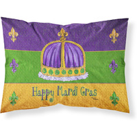 "Caroline's Treasures 8385PILLOWCASE Mardi Gras Moisture Wicking Fabric Standard Pillowcase, Large, Multicolor"