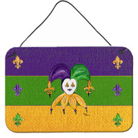 "Caroline's Treasures 8386DS812 Mardi Gras Aluminum Metal Wall or Door Hanging Prints, 8 x 12"""