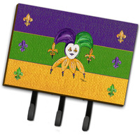 "Caroline's Treasures 8386TH68 Mardi Gras Leash or Key Holder, Large, Multicolor"