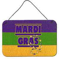 "Caroline's Treasures 8388DS812 Mardi Gras Aluminum Metal Wall or Door Hanging Prints, 8 x 12"""