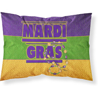 "Caroline's Treasures 8388PILLOWCASE Mardi Gras Moisture Wicking Fabric Standard Pillowcase, Large, Multicolor"