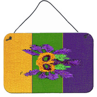 "Caroline's Treasures 8389DS812 Mardi Gras Aluminum Metal Wall or Door Hanging Prints, 8 x 12"""