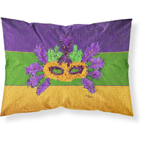 "Caroline's Treasures 8389PILLOWCASE Mardi Gras Moisture Wicking Fabric Standard Pillowcase, Large, Multicolor"