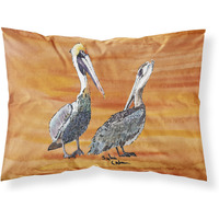 "Caroline's Treasures 8407PILLOWCASE Pelican Moisture Wicking Fabric Standard Pillowcase, Large, Multicolor"