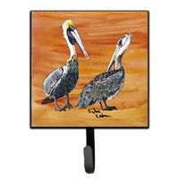 "Caroline's Treasures 8407SH4 Bird-Pelican Leash Holder or Key Hook, Small, Multicolor"