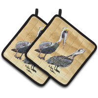 "Caroline's Treasures Pelican Pair of Pot Holders 8408PTHD, 7.5HX7.5W, Multicolor"