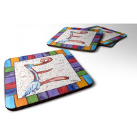 "Caroline's Treasures 8428-EFC Beach and Seafood Foam Coasters (Set of 4), 3.5"" H x 3.5"" W, Multicolor"