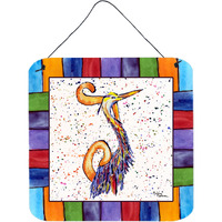 "Caroline's Treasures 8433-JDS66 Beach and Seafood Aluminum Metal Wall or Door Hanging Prints, 6 x 6"", Multicolor"