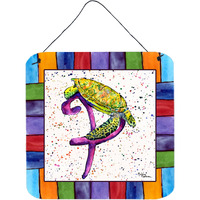 "Caroline's Treasures 8439-PDS66 Beach and Seafood Aluminum Metal Wall or Door Hanging Prints, 6 x 6"", Multicolor"