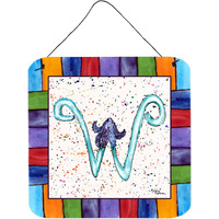 "Caroline's Treasures 8446-WDS66 Beach and Seafood Aluminum Metal Wall or Door Hanging Prints, 6 x 6"", Multicolor"