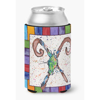 Letter X with  Crab Can or Bottle Beverage Insulator Hugger 8447