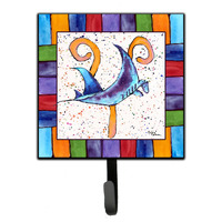 "Caroline's Treasures 8448-YSH4 Beach and Seafood Leash Holder or Key Hook 8448, Small, Multicolor"