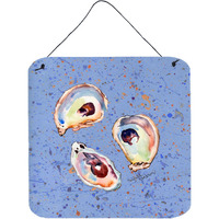 "Caroline's Treasures 8456DS66 Oyster Aluminum Metal Wall or Door Hanging Prints, 6 x 6"", Multicolor"