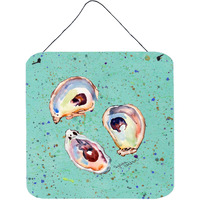"Caroline's Treasures 8463DS66 Oyster Aluminum Metal Wall or Door Hanging Prints, 6 x 6"", Multicolor"