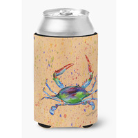 Crab on Coral Can or Bottle Beverage Insulator Hugger