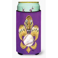 Tiger Fleur de lis Baseball  Tall Boy Beverage Insulator Beverage Insulator Hugger